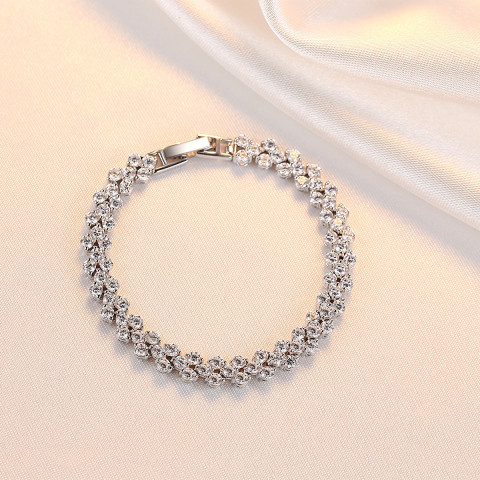 925 Silver Jewelry Inlaid Diamond Cubic Zircon Chain Luxury Bracelet